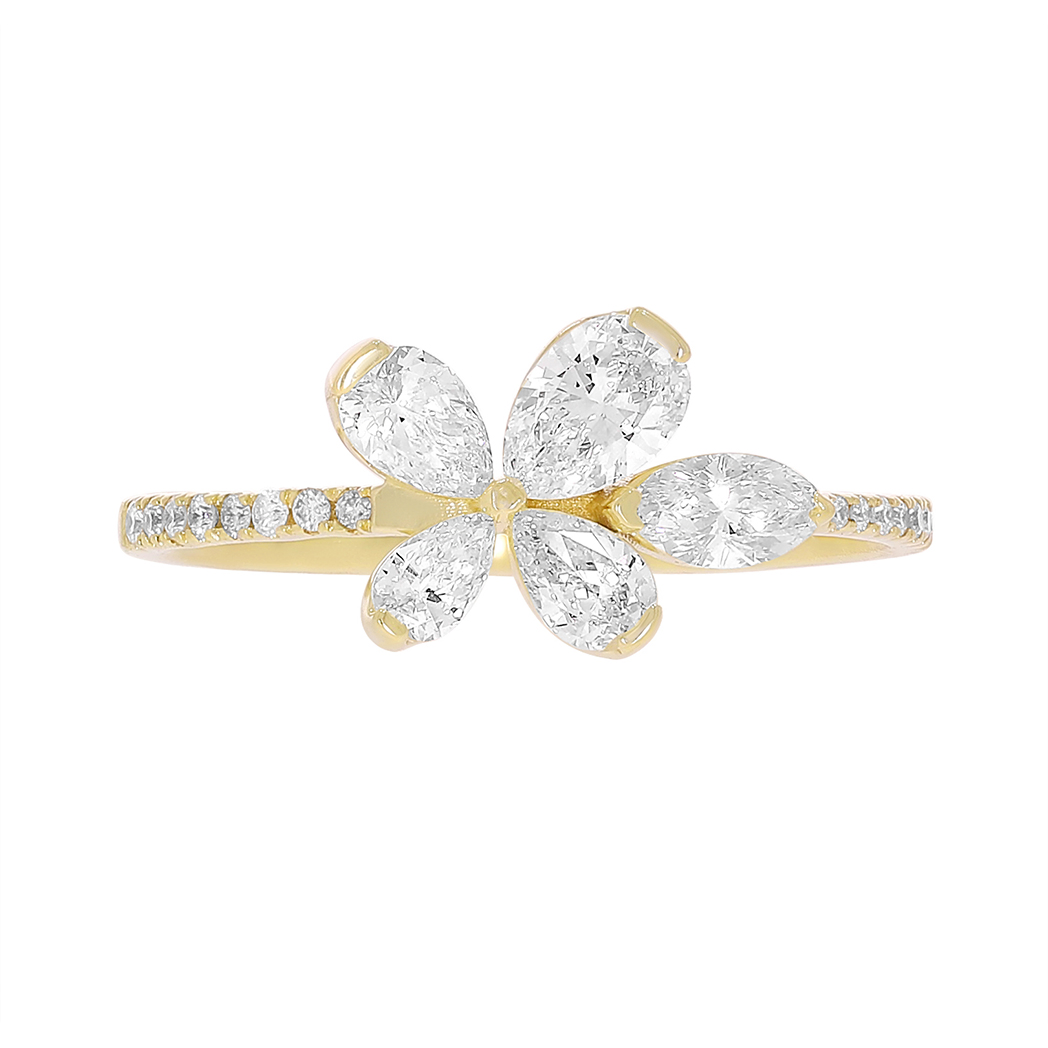 Flower Half Band Ring LR12872A